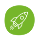 Icon einer Rakete