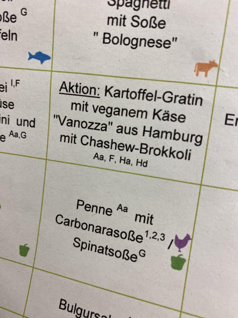 Aktionsgericht auf dem Speisenplan: Kartoffel-Gratin mit Veganer Käse